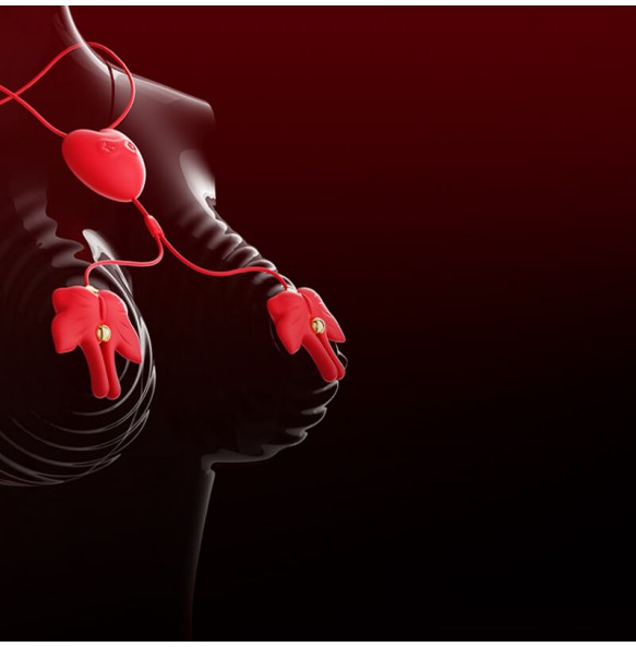 MizzZee - Butterfly Nipple Clamps (Chargeable - Red)